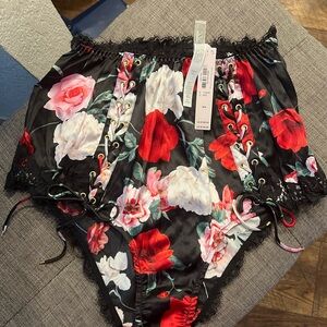 Atelier vs satin Lace-trim high-wist brief panty